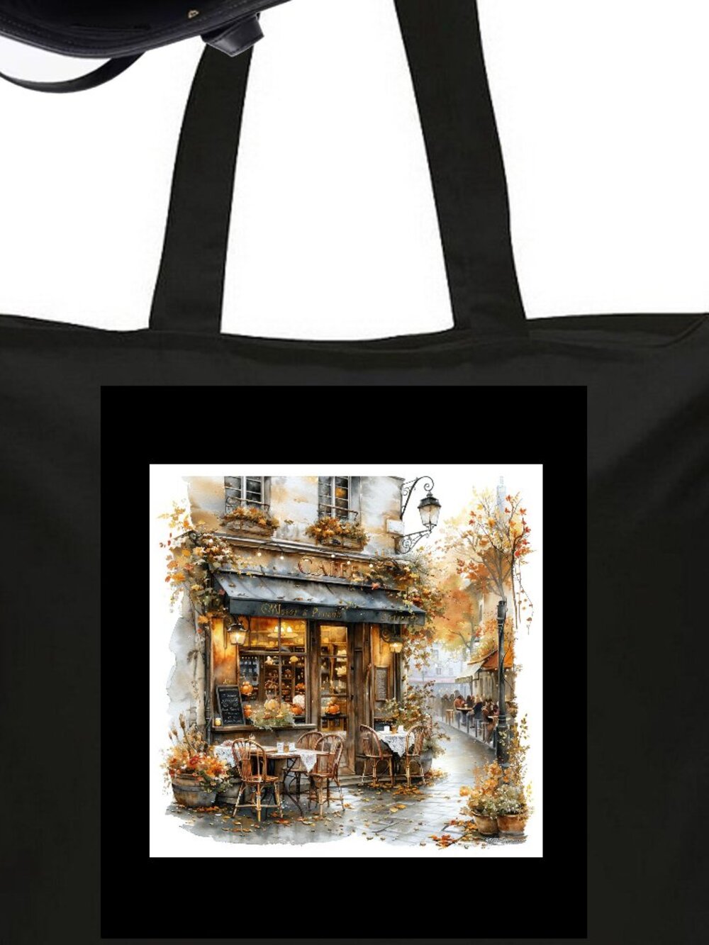 Cafe & Bakery On the Streets Of Paris France 100% Heavy Canvas, Tote Bag